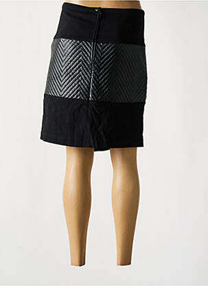 Jupe courte fermeture zippée au dos noir NÜ femme