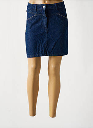 Jupe courte coupe droite bleu I.CODE (By IKKS) femme