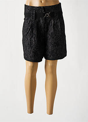 Short taille à pinces taille haute noir NÜ femme