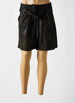 Short taille à pinces taille haute noir NÜ femme