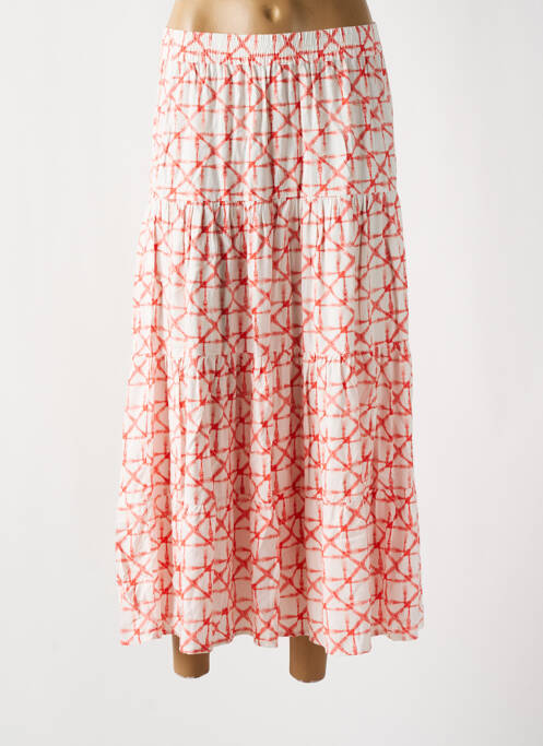 Jupe longue tissage crêpe orange ATELIER REVE femme