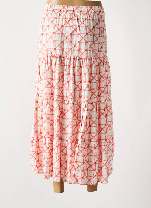 Jupe longue tissage crêpe orange ATELIER REVE femme