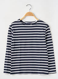 T-shirt manches longues manches longues bleu fonce WEEK END A LA MER garcon