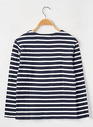 T-shirt manches longues manches longues bleu fonce WEEK END A LA MER garçon