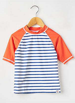 T-shirt stretch manches courtes orange WEEK END A LA MER garcon