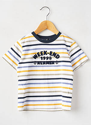 T-shirt stretch manches courtes bleu WEEK END A LA MER garcon
