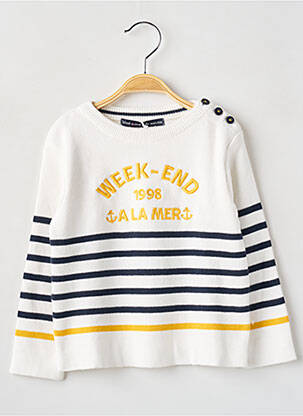 Pull jaune WEEK END A LA MER pour garçon