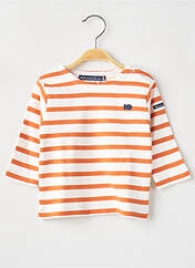 T-shirt orange WEEK END A LA MER pour fille seconde vue