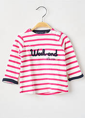 T-shirt rose WEEK END A LA MER pour fille seconde vue