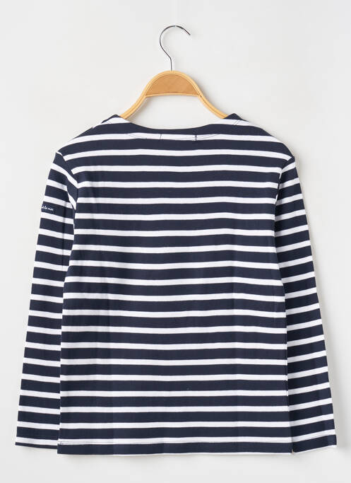 T-shirt manches longues manches longues bleu fonce WEEK END A LA MER garcon