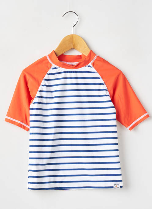 T-shirt stretch manches courtes orange WEEK END A LA MER garcon