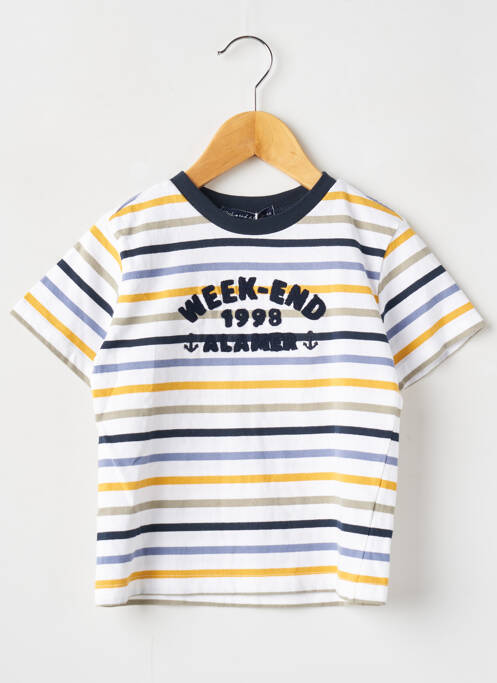 T-shirt stretch manches courtes bleu WEEK END A LA MER garcon