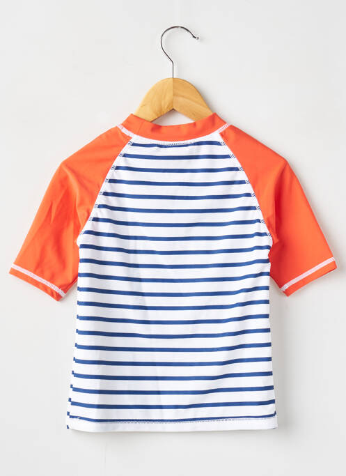 T-shirt orange WEEK END A LA MER pour garçon