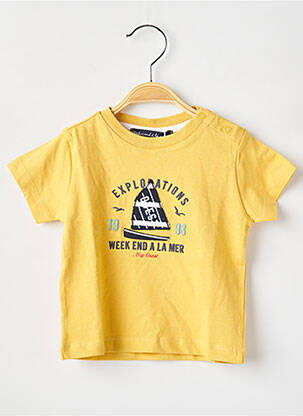 T-shirt stretch manches courtes jaune WEEK END A LA MER garcon