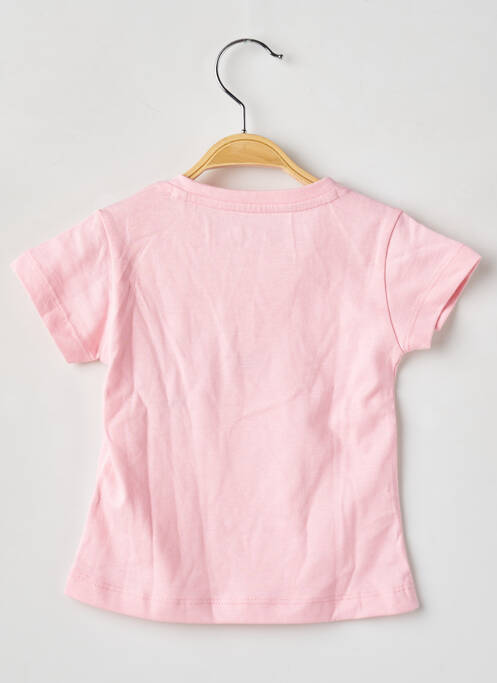 T-shirt coupe cintrée manches courtes rose WEEK END A LA MER fille