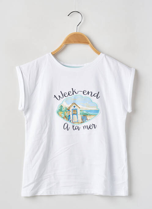 T-shirt blanc WEEK END A LA MER pour fille