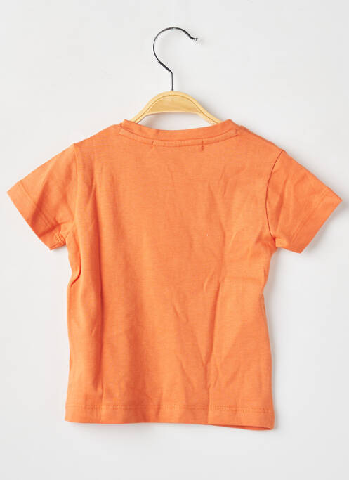 T-shirt orange WEEK END A LA MER pour garçon