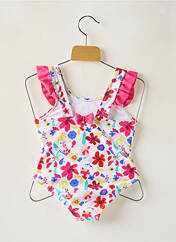 Maillot de bain 1 pièce blanc WEEK END A LA MER pour fille seconde vue