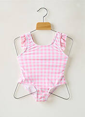 Maillot de bain 1 pièce rose WEEK END A LA MER pour fille seconde vue
