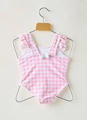 Maillot de bain 1 pièce rose WEEK END A LA MER pour fille seconde vue