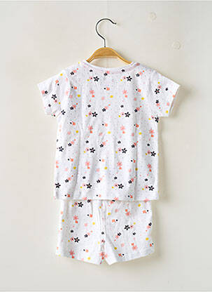 Pyjama imprimé fantaisie blanc WEEK END A LA MER fille