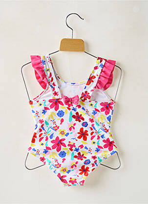 Maillot de bain 1 pièce imprimé fantaisie blanc WEEK END A LA MER fille