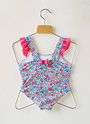 Maillot de bain 1 pièce imprimé fantaisie bleu WEEK END A LA MER fille