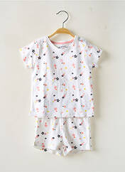 Pyjama blanc WEEK END A LA MER pour fille seconde vue