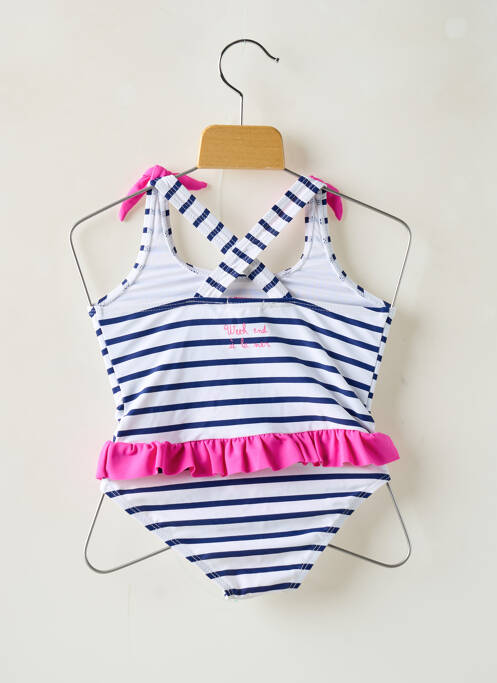 Maillot de bain 1 pièce blanc WEEK END A LA MER pour fille