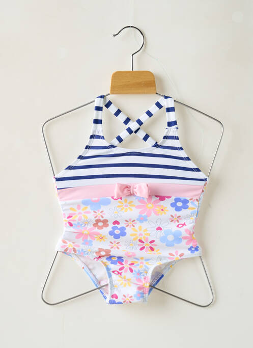 Maillot de bain 1 pièce blanc WEEK END A LA MER pour fille