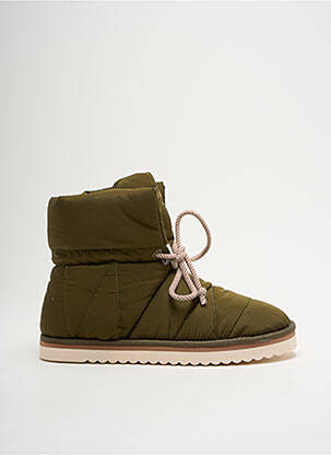Bottines/boots fourrée talon plat jusqu'à 3cm vert ARMISTICE femme