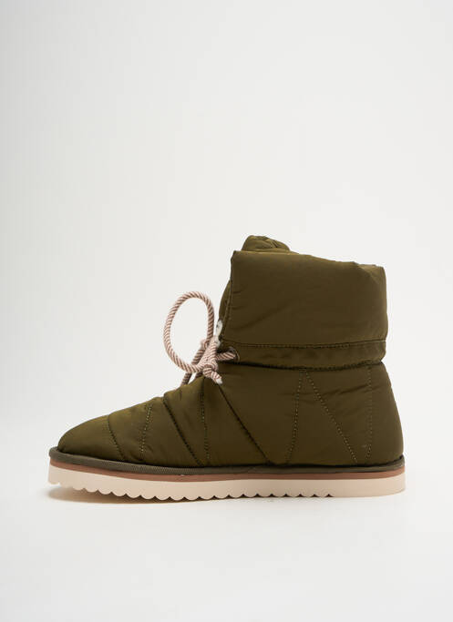 Bottines/boots matière lisse talon plat jusqu'à 3cm vert ARMISTICE femme
