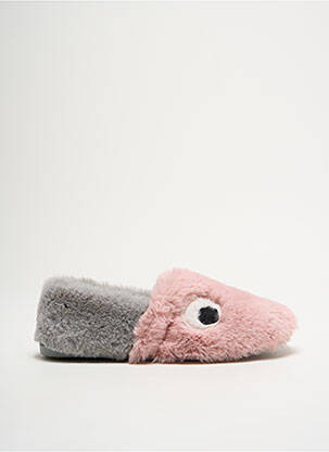 Chaussons/pantoufles fourrée bout rond rose VICTORIA garcon