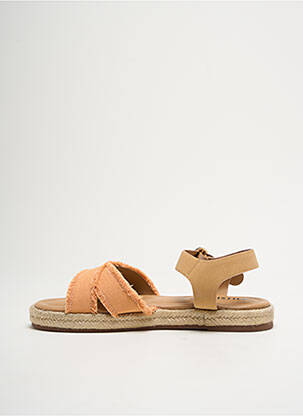 Sandales/nu pieds matière lisse talon plat jusqu'à 3cm orange ARMISTICE femme