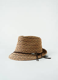 Chapeau forme borsalino beige BANANA MOON femme