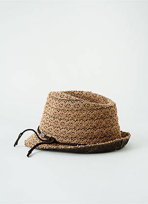 Chapeau forme borsalino beige BANANA MOON femme