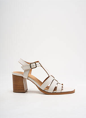 Sandales/nu pieds matière lisse talon de 4 à 6cm blanc ALIWELL femme