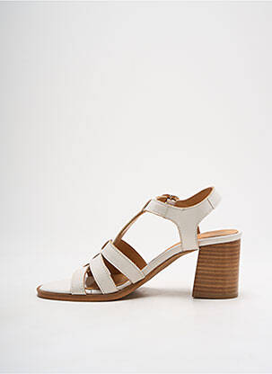 Sandales/nu pieds matière lisse talon de 4 à 6cm blanc ALIWELL femme