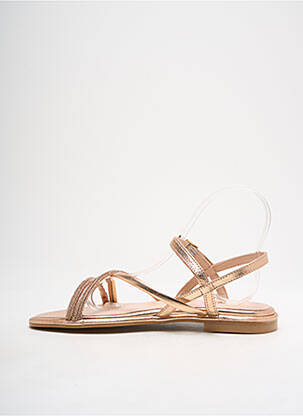Sandales/nu pieds chiquet talon plat jusqu'à 3cm rose REQINS femme