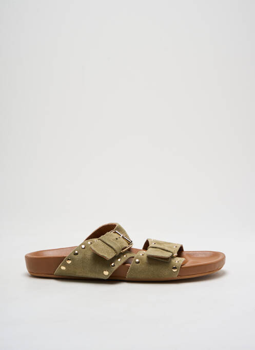 Mules/Sabots vert ALIWELL pour femme
