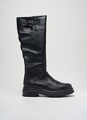 Bottes tissage satiné talon de 4 à 6cm noir ALIWELL femme