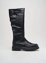 Bottes tissage satiné talon de 4 à 6cm noir ALIWELL femme