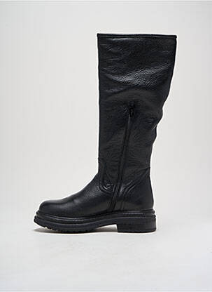 Bottes tissage satiné talon de 4 à 6cm noir ALIWELL femme