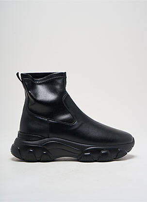 Baskets matière lisse talon de 4 à 6cm noir HOGAN femme