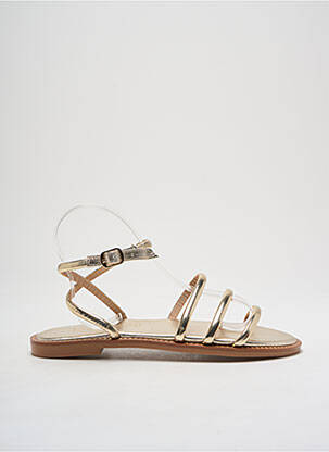 Sandales/nu pieds chiquet talon plat jusqu'à 3cm or GIRLHOOD femme