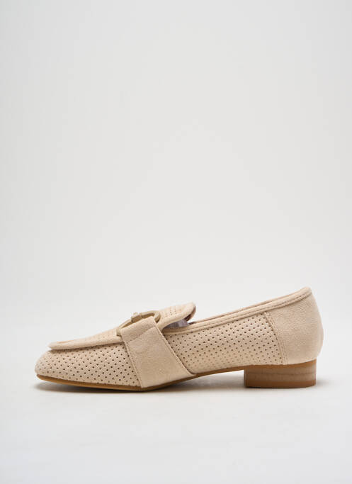 Mocassins bout rond talon plat jusqu'à 3cm beige VANESSA WU femme
