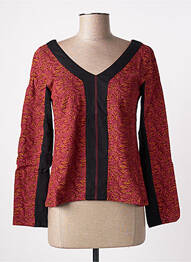 Top imprimé fantaisie manches longues rouge SINOE BY BAMBOO'S femme