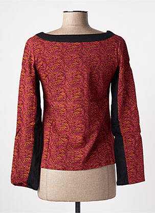 Top imprimé fantaisie manches longues rouge SINOE BY BAMBOO'S femme