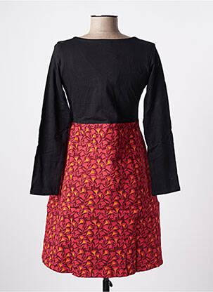 Robe courte coupe évasée manches longues rouge SINOE BY BAMBOO'S femme