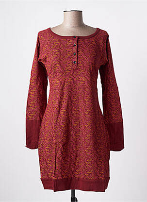 Robe courte manches longues manches longues rouge SINOE BY BAMBOO'S femme